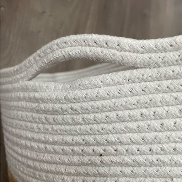 🆕Set of 4 Baskets White Seagrass & Rope - Picture 3 of 9